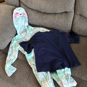 Bobbie Brooks Kids Pajama Set - Blue and Pink Sloth Design